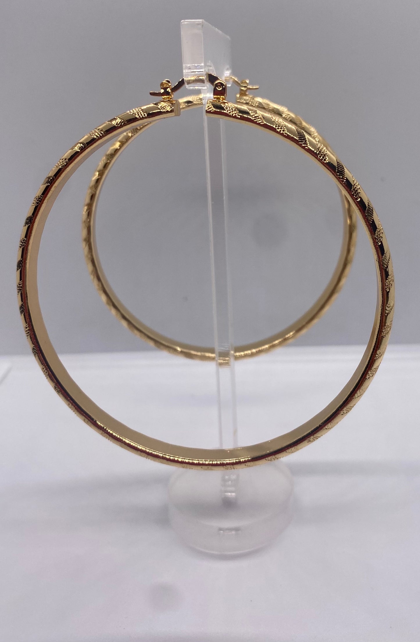 Large Stainless Steel Gold Hoops