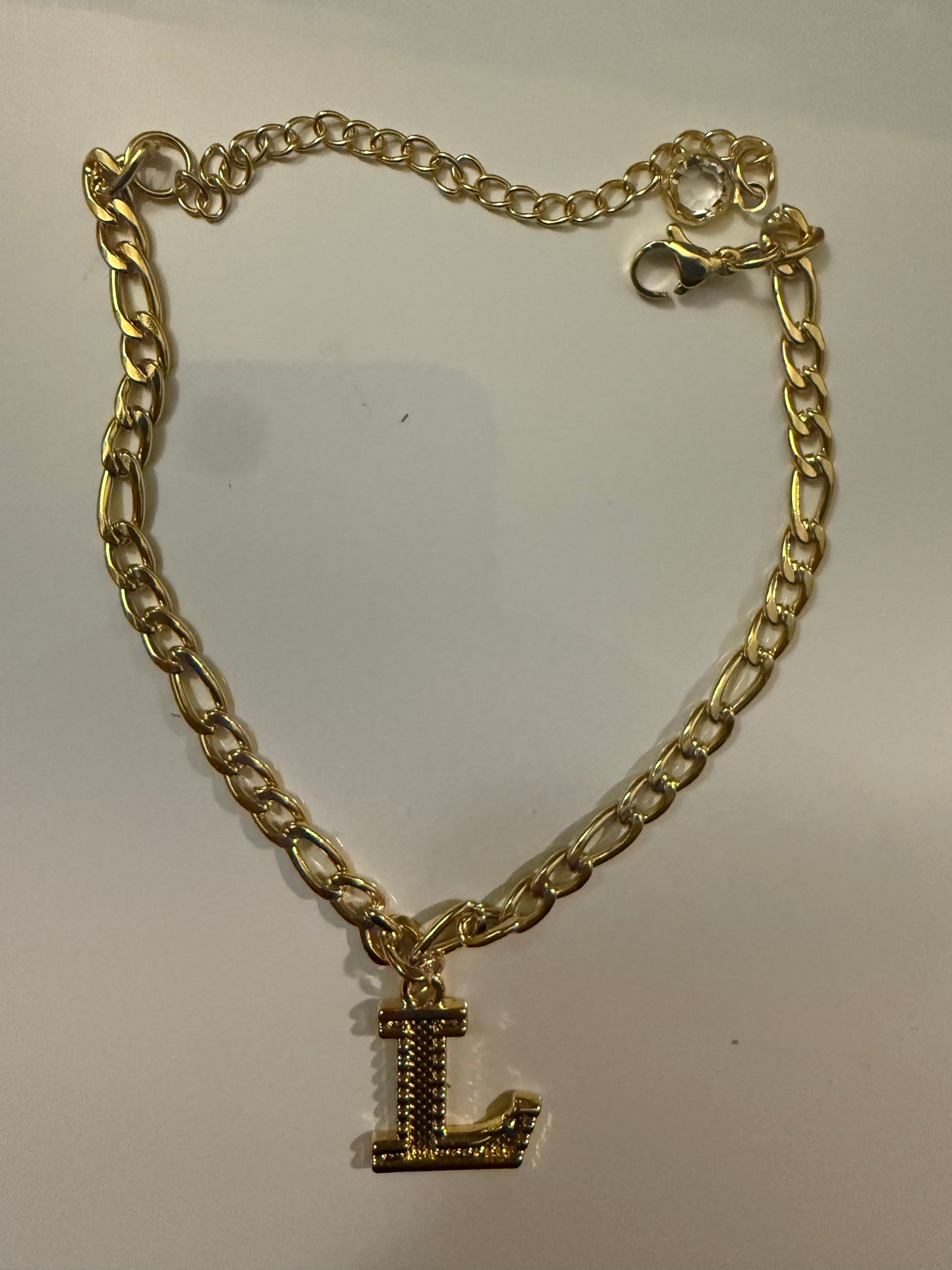 14k Gold Filled Initial L Anklet