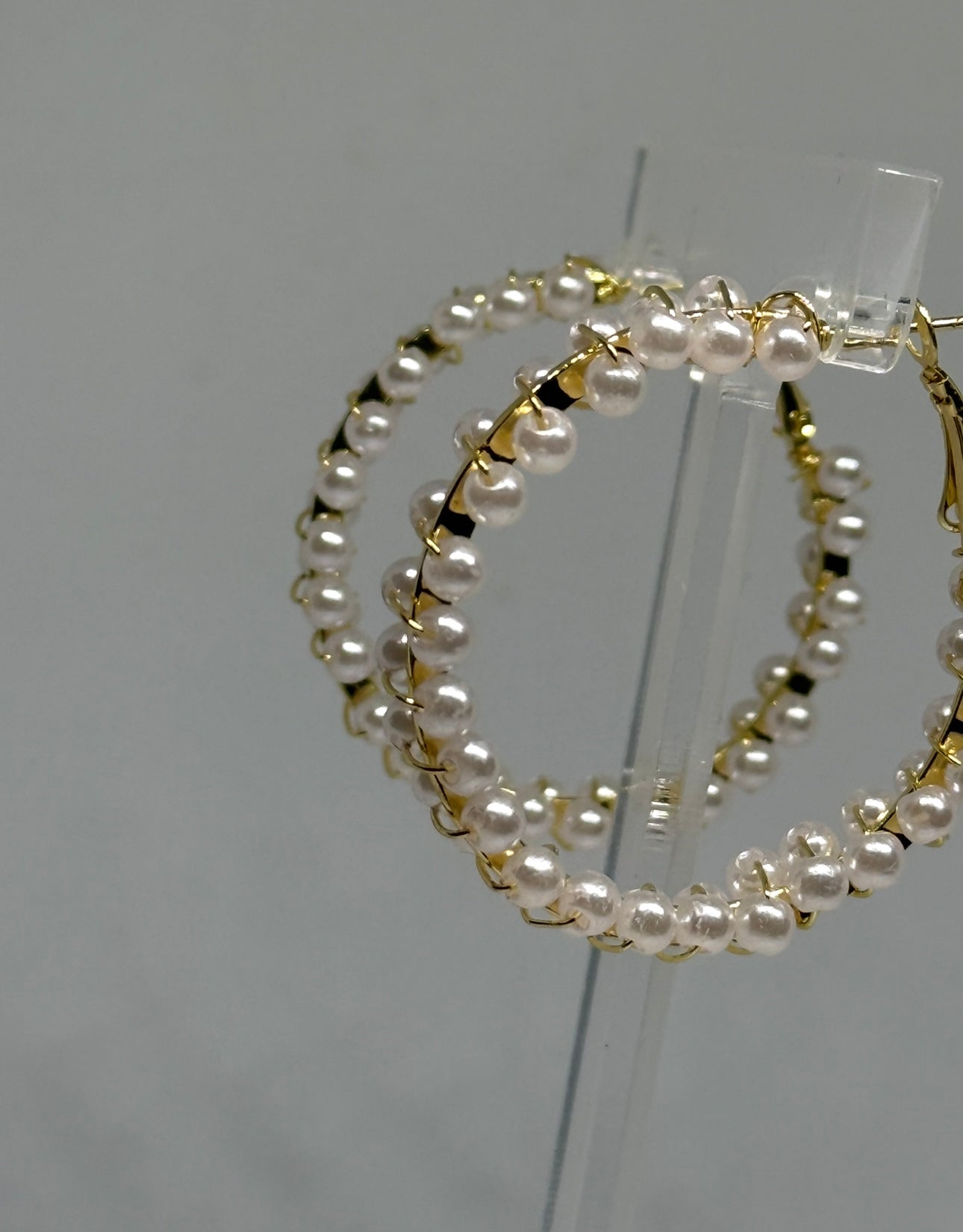 Big Pearl Hoops
