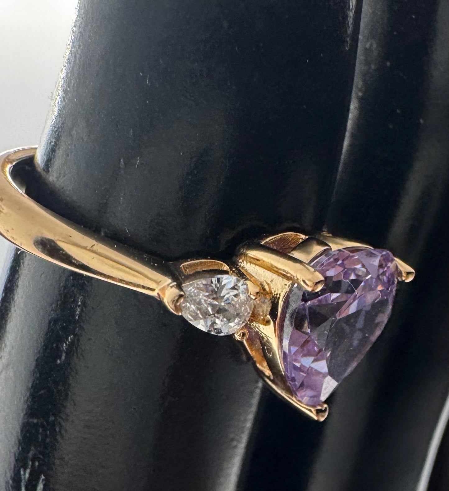 Purple Diamond Ring Size 8