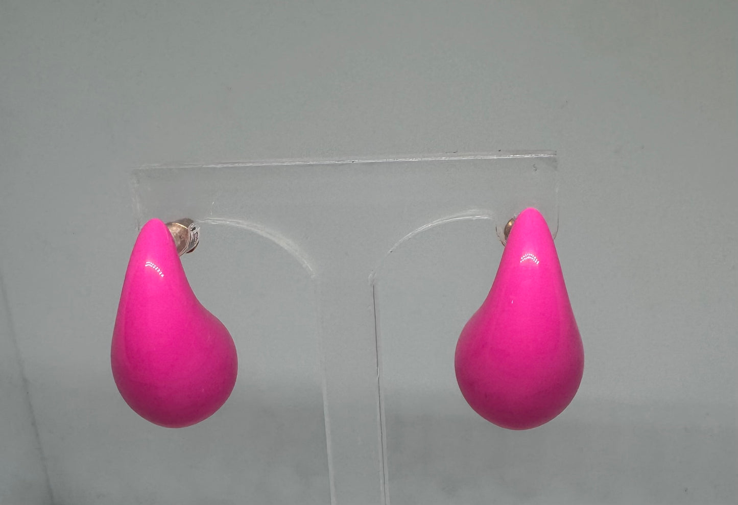 Pink Acrylic Botega Earrings