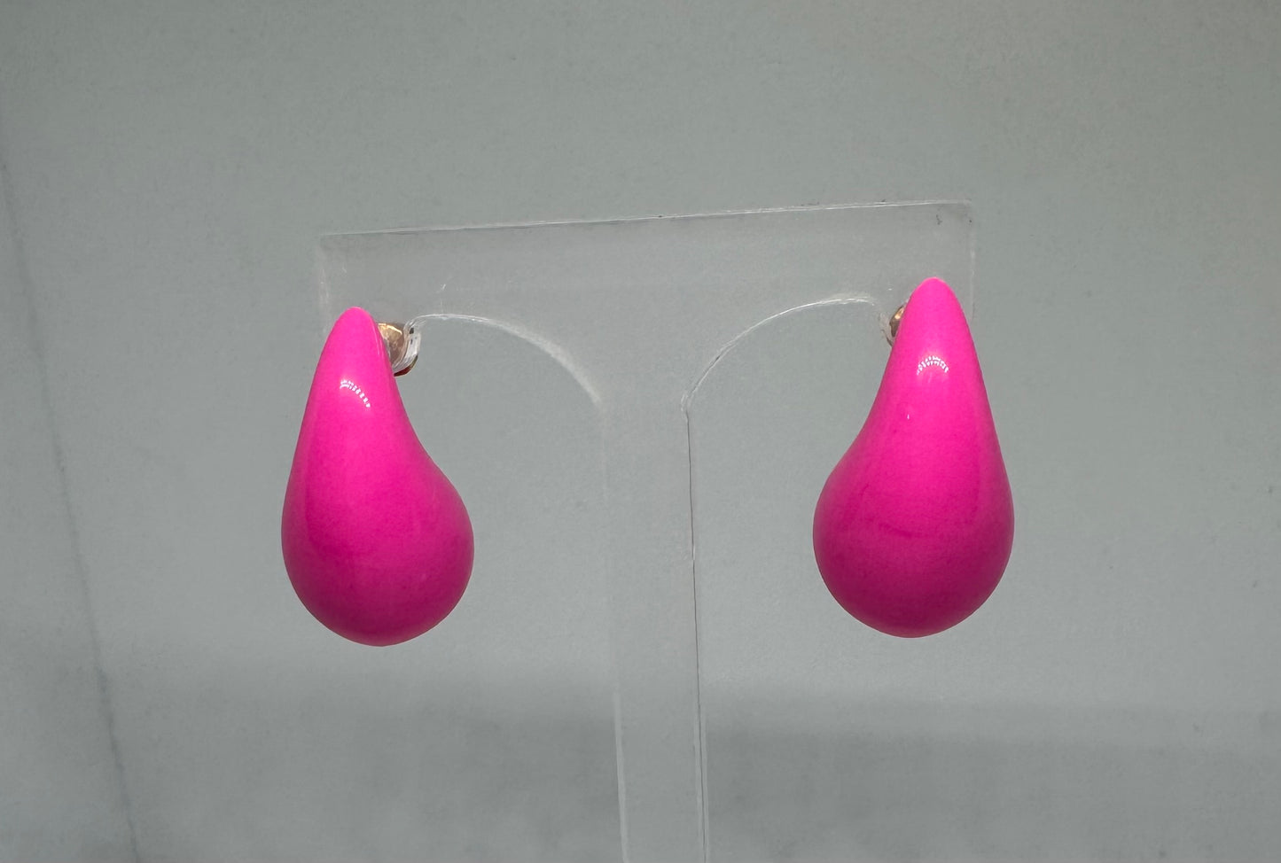 Pink Acrylic Botega Earrings