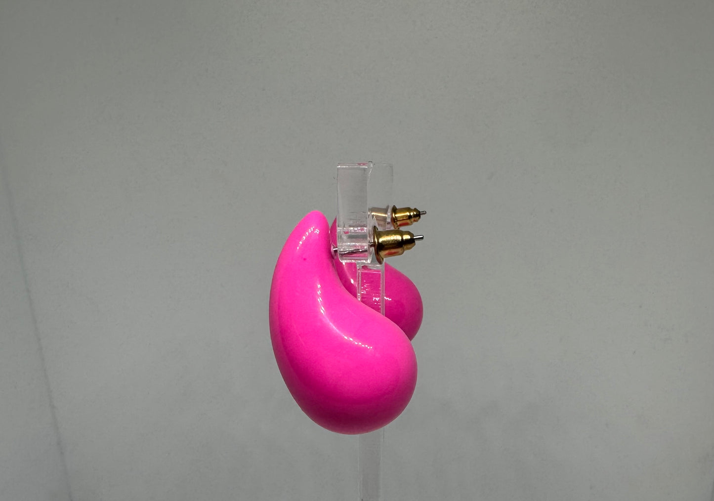 Pink Acrylic Botega Earrings