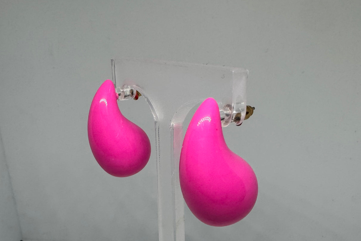 Pink Acrylic Botega Earrings