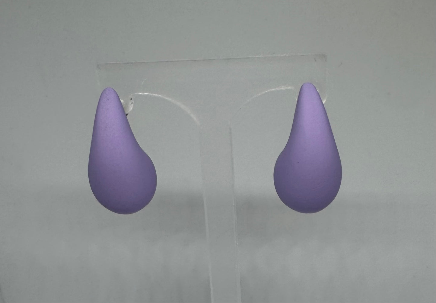 Purple Acrylic Botega Earrings