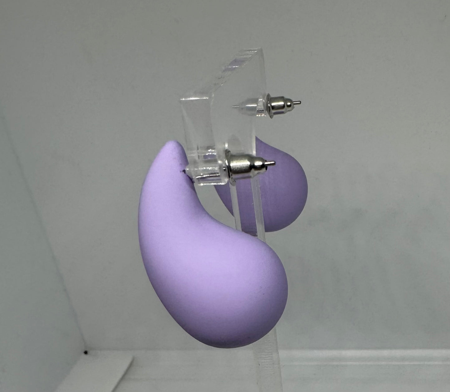 Purple Acrylic Botega Earrings