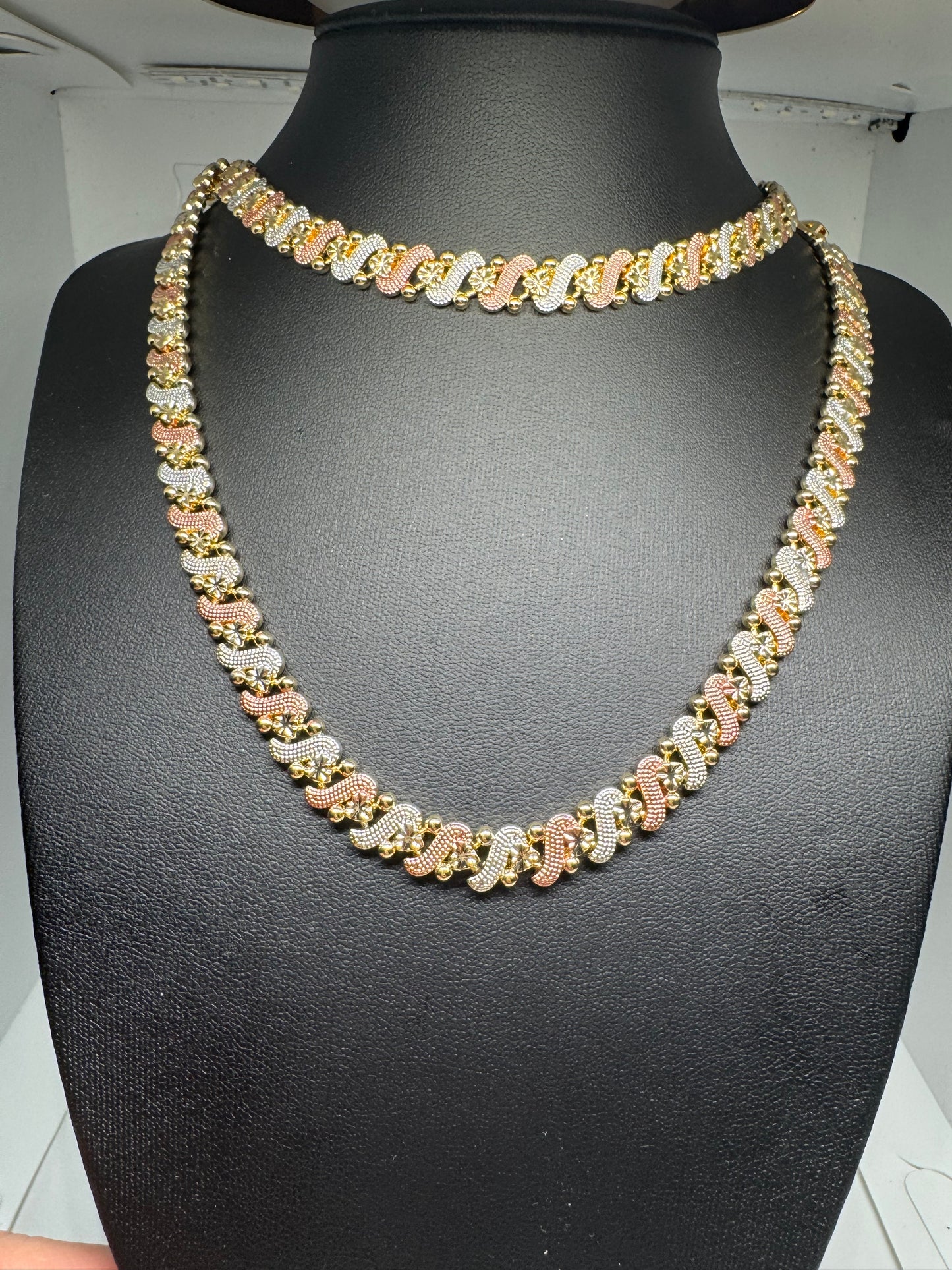 Tri Color Necklace Set