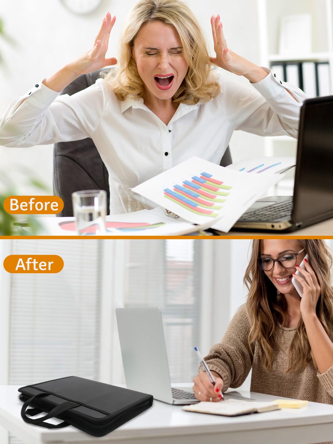 onvvippiv Important Document Organizer Folio Accordion File Organizer Fireproof Expanding File Folder Storage Box with Zipper Labels 13 Pockets for Business Office Receipt Travel