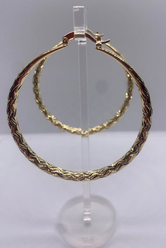 Large Stainless Steel Gold Hoops