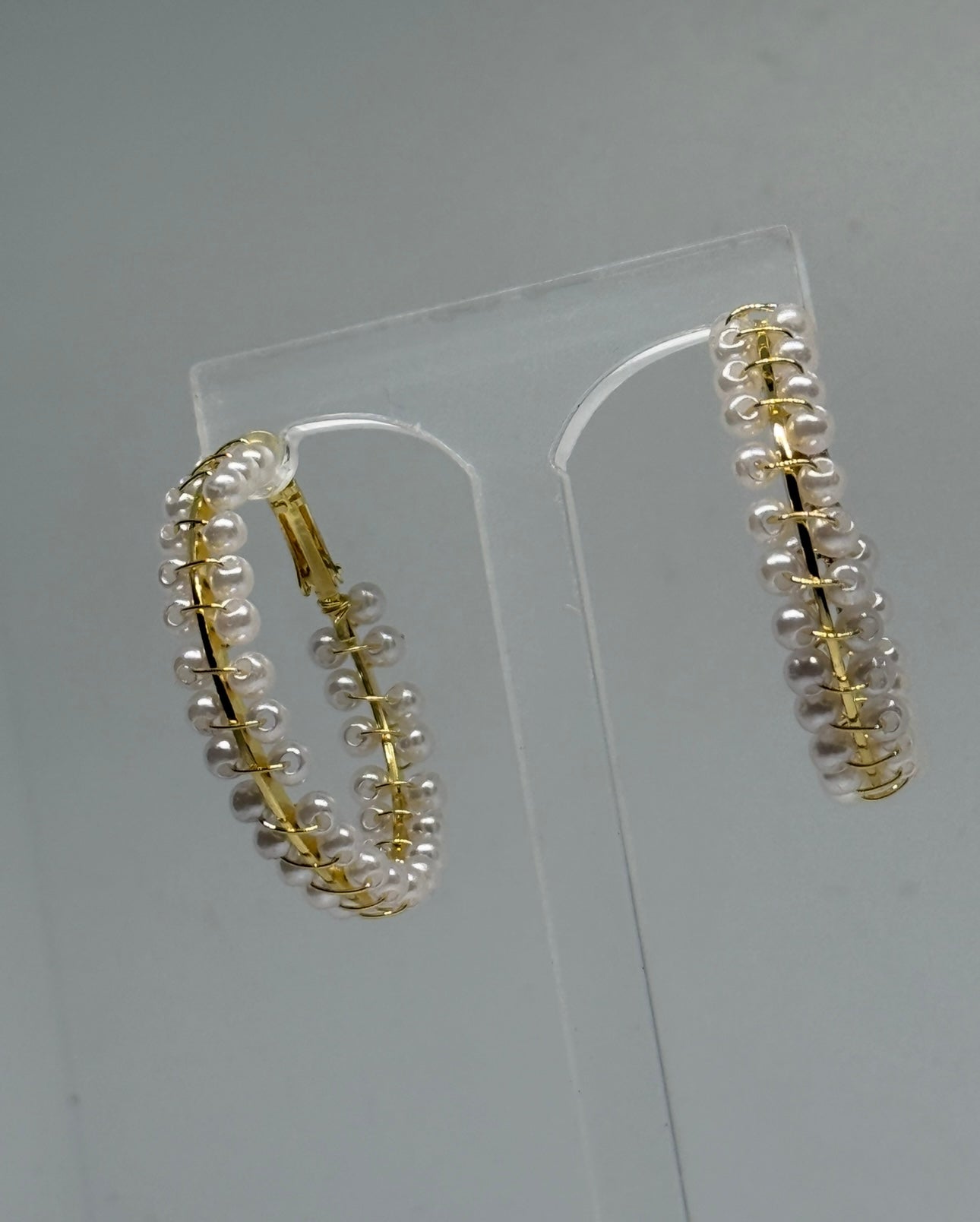 Big Pearl Hoops