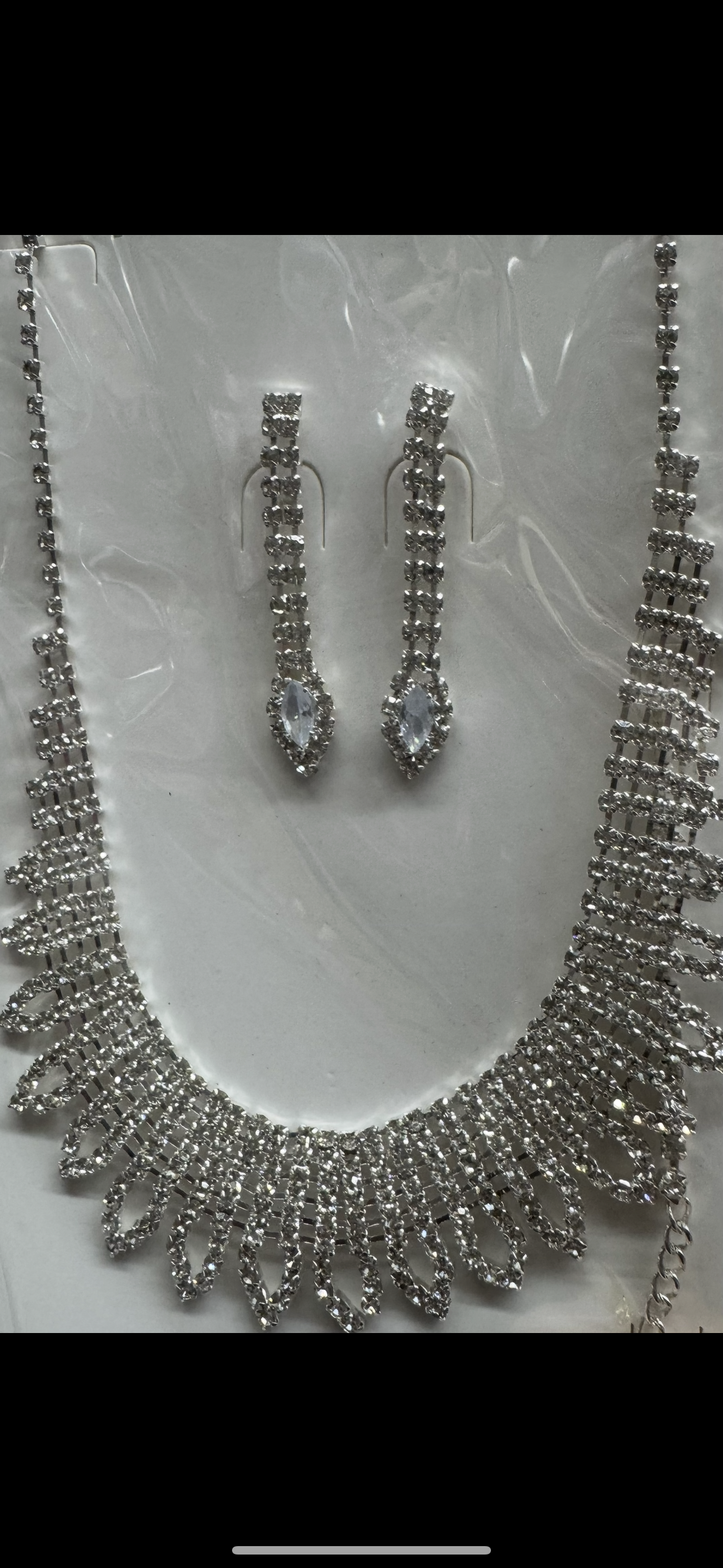 Rhinestone Prom Neckalace Set