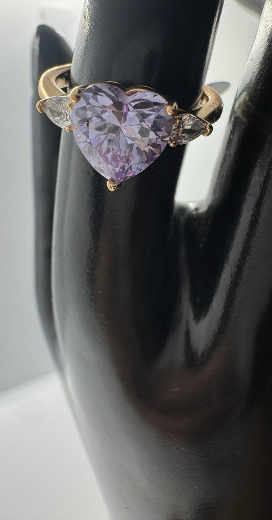 Purple Diamond Ring Size 8