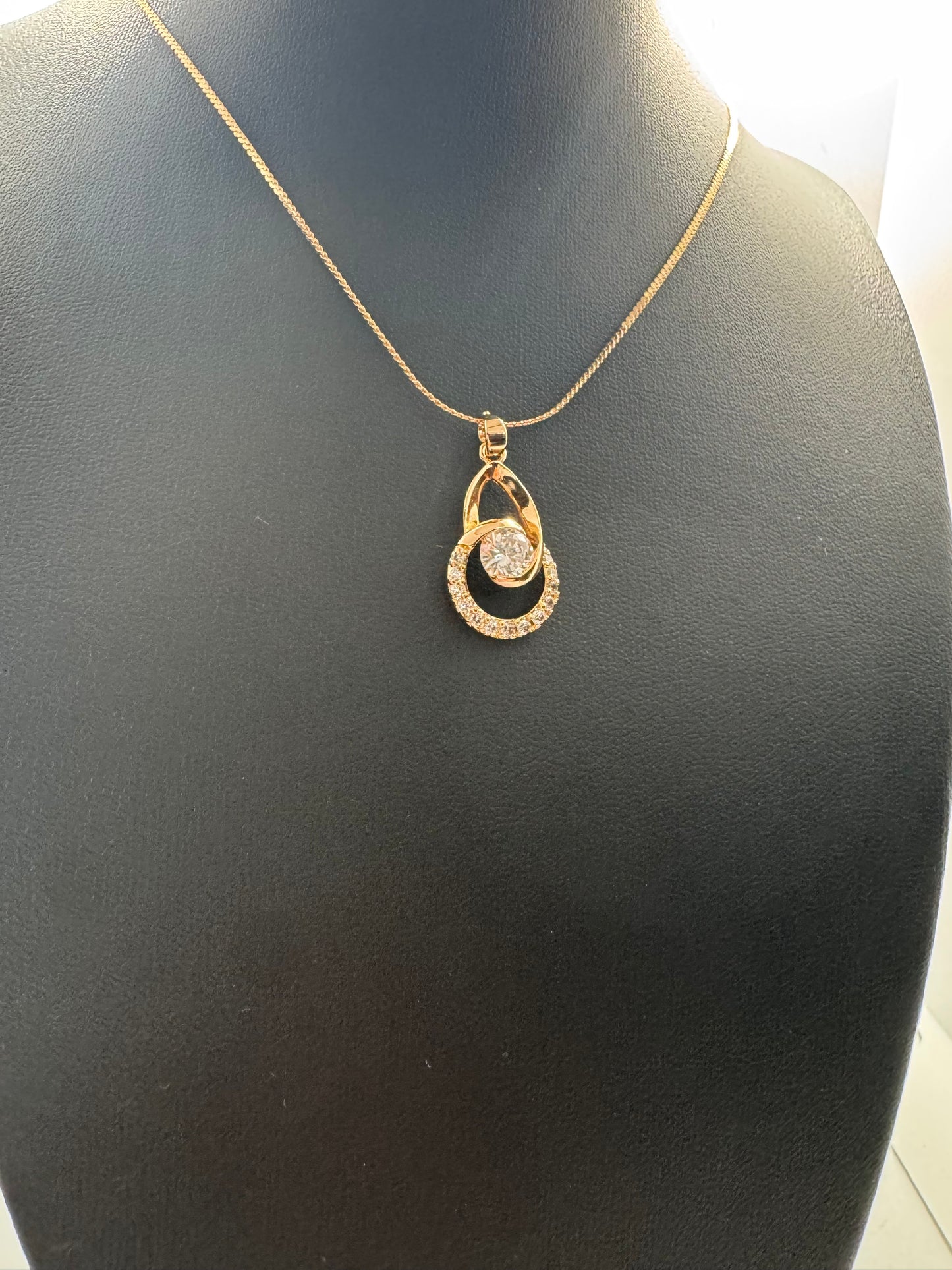 Infinity Necklace with Stone