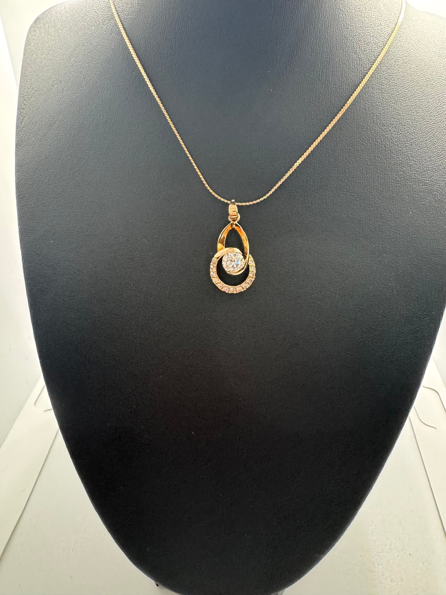 Infinity Necklace with Stone