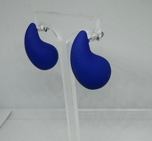 Blue Acrylic Botega Earrings