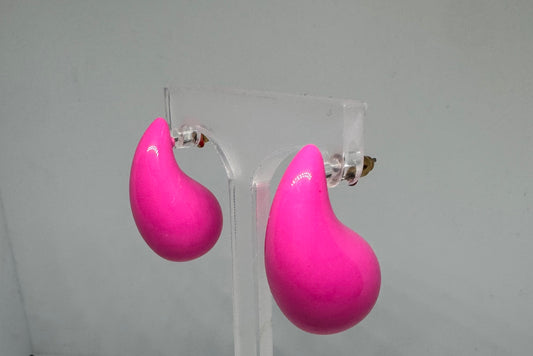 Pink Acrylic Botega Earrings