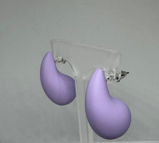Purple Acrylic Botega Earrings