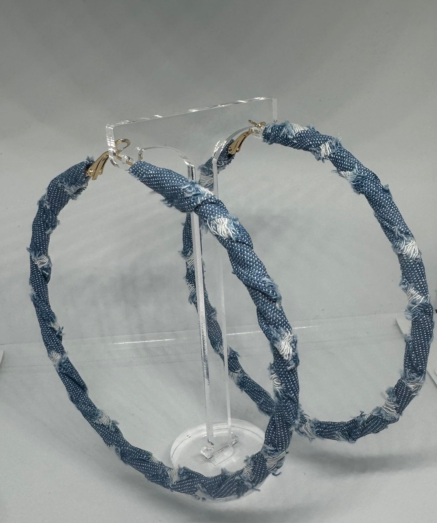 Extra Large Denim Hoops